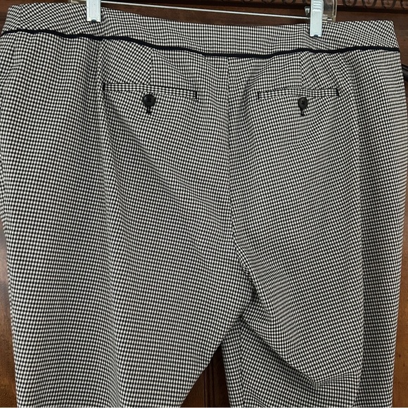 Talbots Heritage Ankle Pants Black and White Houndstooth Check size 18 W Petite - Picture 6 of 16